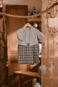 The Hariri Babies Classic Kebaya - Slate Grid