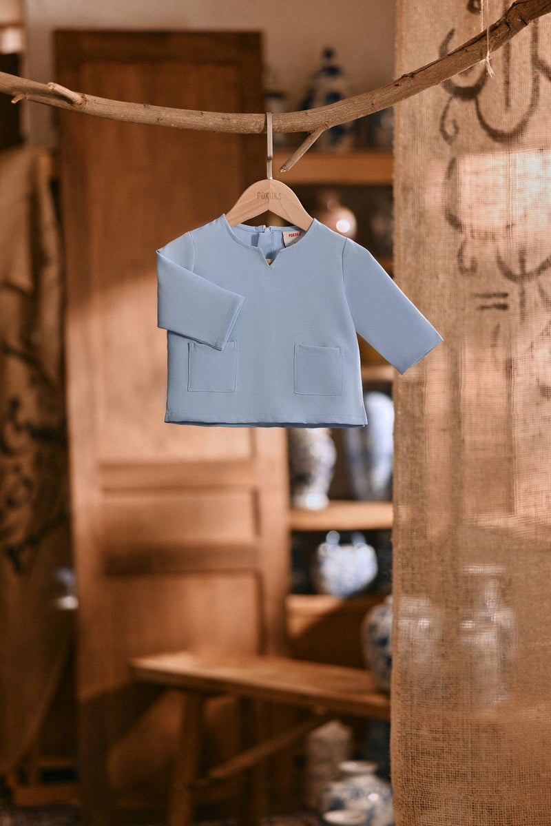 The Hariri Babies Kurta - Clean Blue