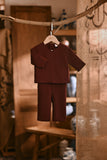 The Hariri Babies Kurta - Royal Burgundy