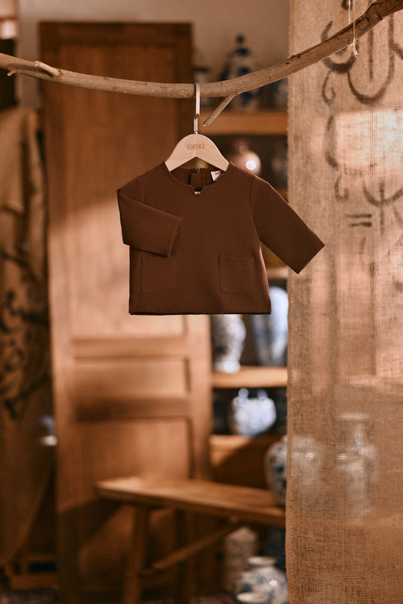 The Hariri Babies Kurta - Milk Chocolate