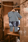 The Hariri Babies Kurta - Silver Blue