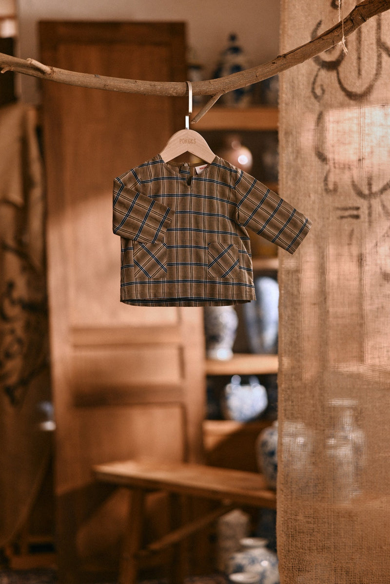 The Hariri Babies Kurta - Sunleaf Grid