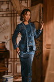 The Hariri Women Classic Kebaya Top - Teal Oasis