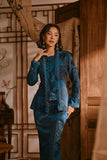 The Hariri Women Classic Kebaya Top - Teal Oasis