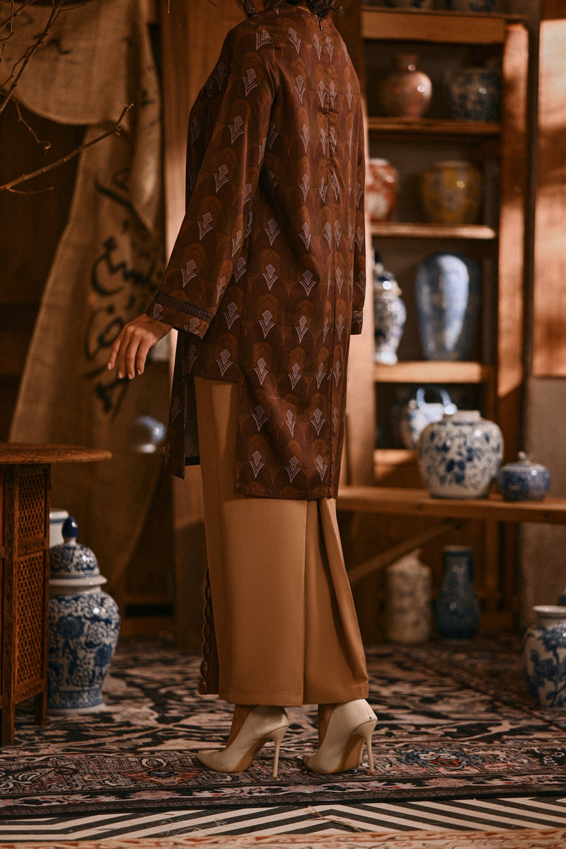 The Hariri Women Broderie Skirt - Latte