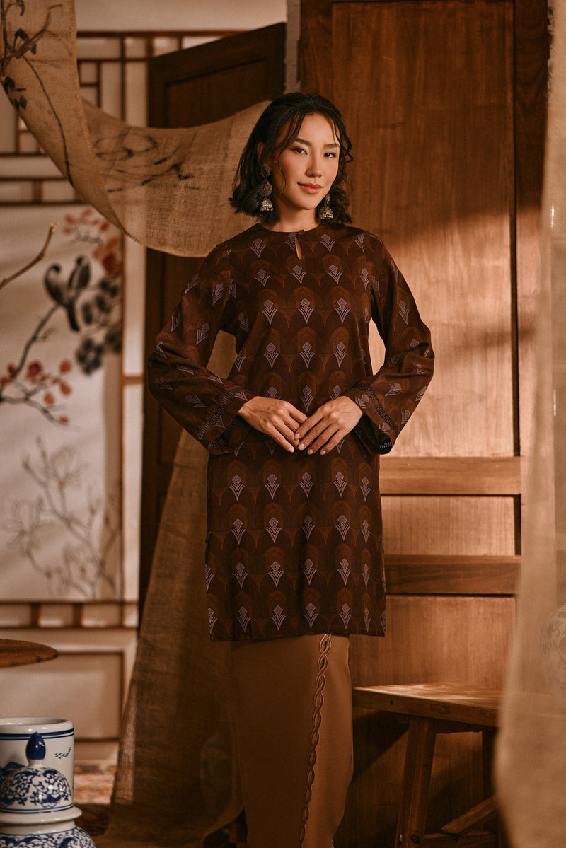 The Hariri Women Pesak Kurung Top - Senja