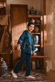 The Hariri 3/4 Sleeve Kurta - Teal Oasis