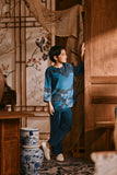 The Hariri 3/4 Sleeve Kurta - Teal Oasis