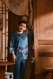 The Hariri 3/4 Sleeve Kurta - Teal Oasis