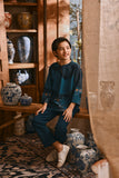 The Hariri 3/4 Sleeve Kurta - Teal Oasis