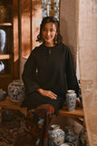 The Hariri Women Pesak Kurung Top - Black