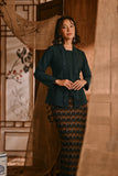 The Hariri Women Classic Kebaya Top - Emerald Green