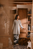The Hariri Women Neo Kurung Top - Grey