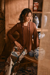 The Hariri Women Classic Kebaya Top - Milk Chocolate