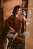 The Hariri Women Classic Kebaya Top - Milk Chocolate