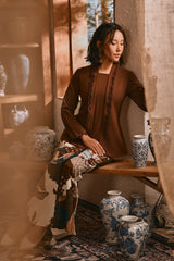 The Hariri Women Classic Kebaya Top - Milk Chocolate