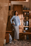 The Hariri Women Classic Kebaya Top - Clean Blue