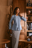 The Hariri Women Classic Kebaya Top - Clean Blue