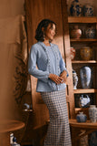 The Hariri Women Classic Kebaya Top - Clean Blue