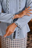 The Hariri Women Classic Kebaya Top - Clean Blue