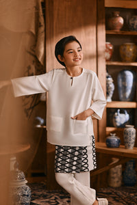 The Hariri 3/4 Sleeve Kurta - Off White