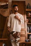 The Hariri Men 3/4 Sleeve Kurta - Whisper Cream