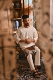 The Hariri Men 3/4 Sleeve Kurta - Whisper Cream