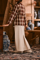 The Hariri Broderie Skirt - Fog Cream