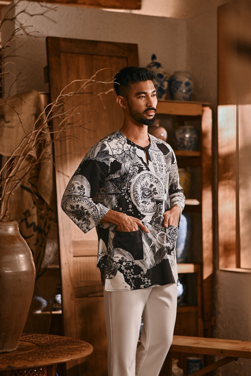 The Hariri Men 3/4 Sleeve Kurta - Empire Oasis