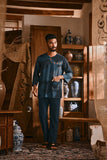 The Hariri Men 3/4 Sleeve Kurta - Teal Oasis