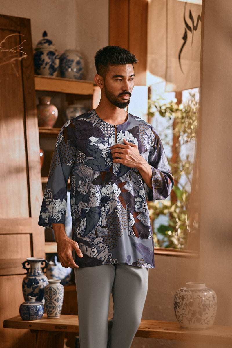 The Hariri Men 3/4 Sleeve Kurta - Kinabalu