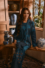 The Hariri Women Classic Kebaya Top - Teal Oasis