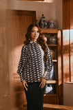 The Hariri Women Mandarin Collar Blouse - Pautan
