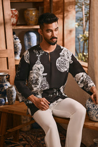 The Hariri Men 3/4 Sleeve Kurta - Empire