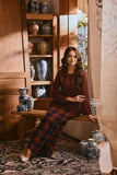 The Hariri Women Classic Kebaya Top - Royal Burgundy
