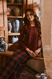 The Hariri Women Classic Kebaya Top - Royal Burgundy