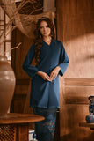 The Hariri Women Neo Kurung Top - Deep Teal
