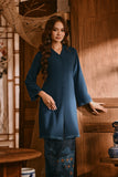 The Hariri Women Neo Kurung Top - Deep Teal