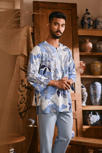 The Hariri Men 3/4 Sleeve Kurta - Sungai