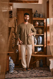 The Hariri Men 3/4 Sleeve Kurta - Leafline
