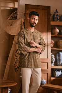 The Hariri Men 3/4 Sleeve Kurta - Leafline