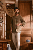 The Hariri Men 3/4 Sleeve Kurta - Leafline