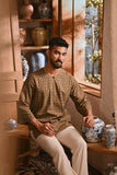 The Hariri Men 3/4 Sleeve Kurta - Leafline