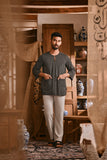 The Hariri Men 3/4 Sleeve Kurta - Shadowstripe