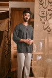 The Hariri Men 3/4 Sleeve Kurta - Shadowstripe