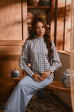 The Hariri Women Mandarin Collar Blouse - Sailor