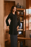 The Hariri Women Neo Kurung Top - Black