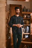 The Hariri Men 3/4 Sleeve Kurta - Evergreen Square