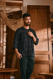 The Hariri Men 3/4 Sleeve Kurta - Evergreen Square