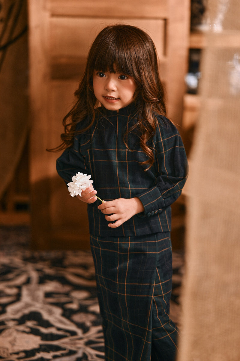 The Hariri Mandarin Collar Blouse - Evergreen Square